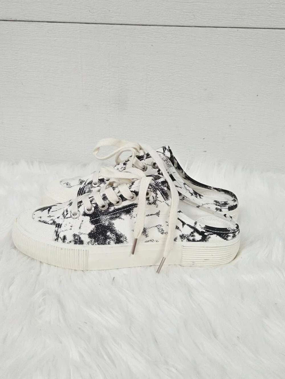 Jenn Ardor Black Tie Dye Backlass Slip On Mule Sneakers 9